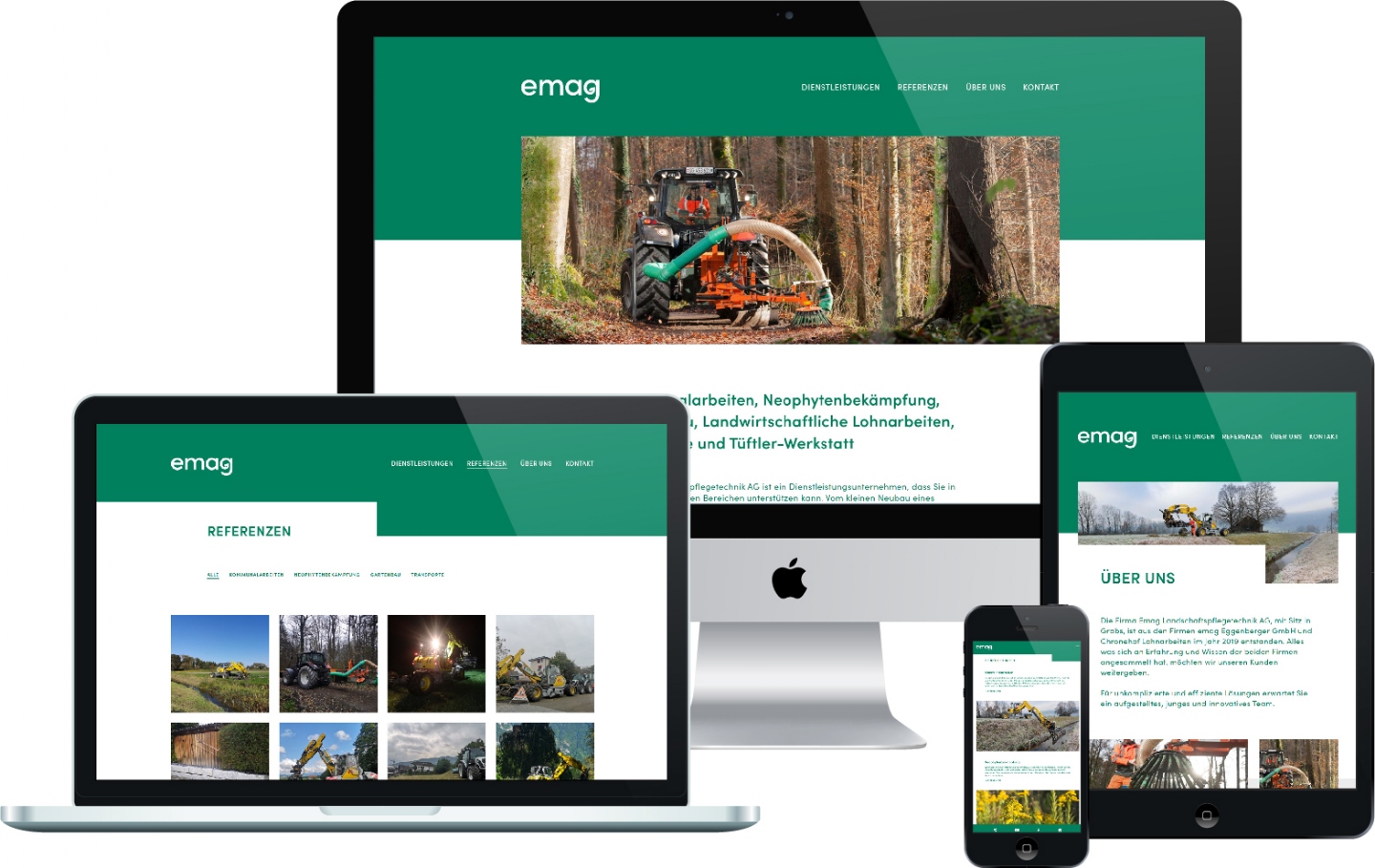 Emag Landschaftspflegetechnik AG - Responsive Website, CMS